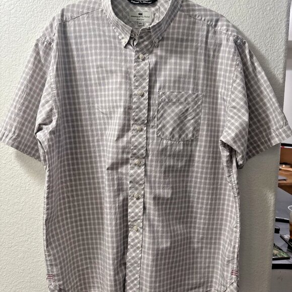 Canterbury of New Zealand Mens Shirt XXL Short Sleeve Plaid Cotton - Picture 1 of 16